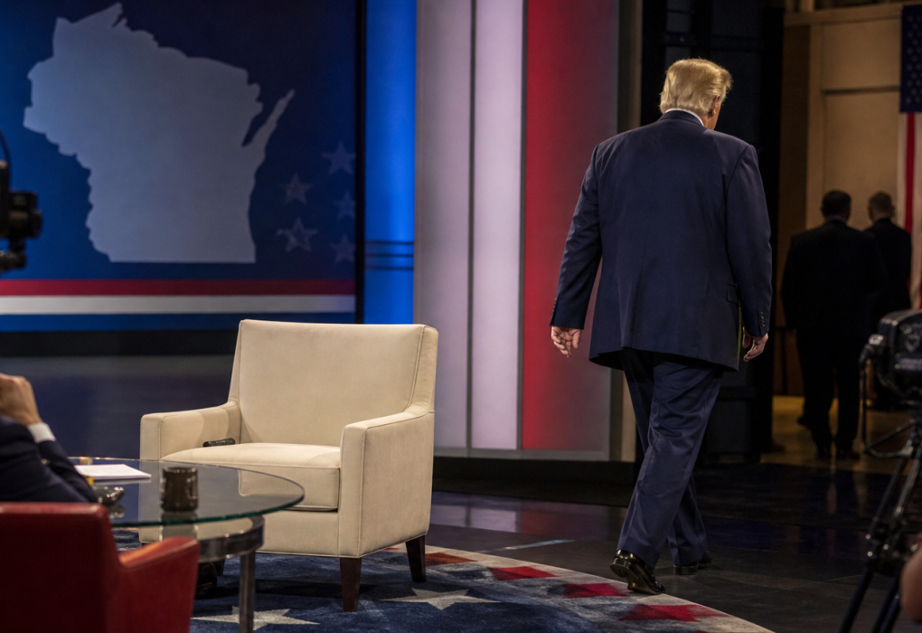Trump Walks Out of NBC Interview, Calls Network and Rivals 'Crooked' in Wisconsin Showdown